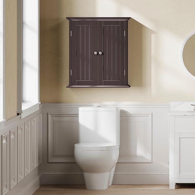 ChooChoo Bathroom Wall Cabinet, Over The Toilet Space Saver Storage Cabinet - Image 2
