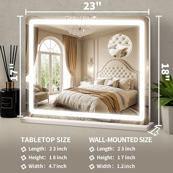 ROLOVE 23"x 18" Large Vanity Mirror - Image 2