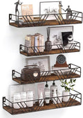 Floating Shelves for Wall, 4 Sets Rustic Wall Mounted Shelves by Unknown