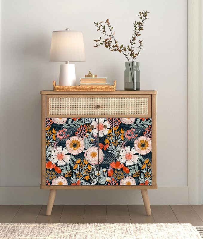 HAOKHOME Boho Peel and Stick Wallpaper Floral Wall Paper Removable - Image 3
