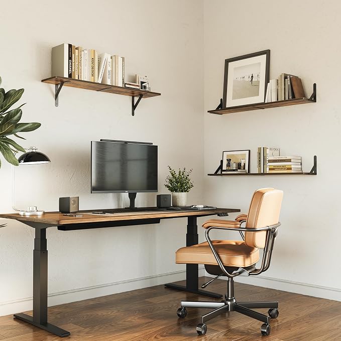 WOPITUES Floating Shelves for Wall 40″W x 8″D, Long Wall Mounted Shelves Set of - Image 4