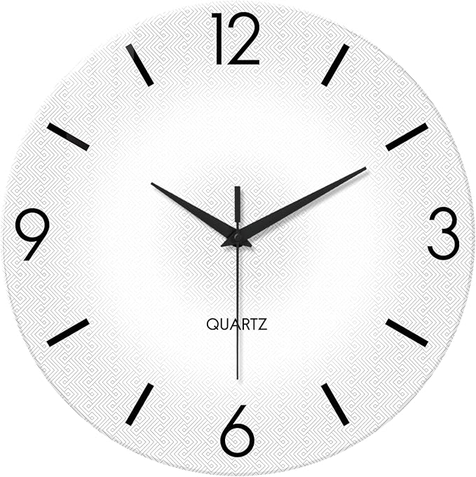 XFM White Wall Clocks Battery Operated by XFMWallClock