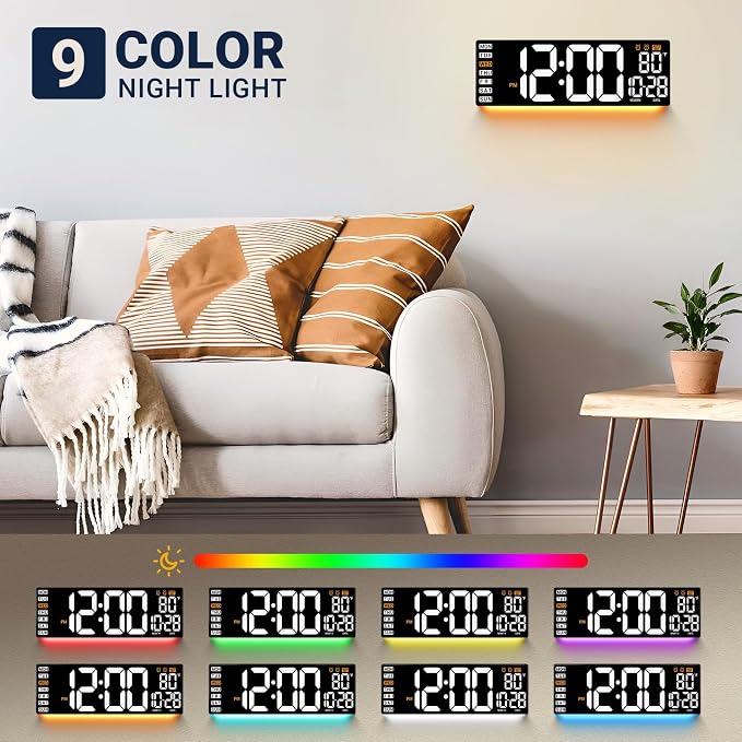 16.5" Large Digital Wall Clock - Image 2