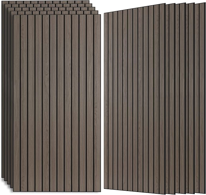 Wood Veneer Sound Panels, 10 Pack 47.2”x23.6” Wall Panels, Decorative Acoustic by AUTORIFIC