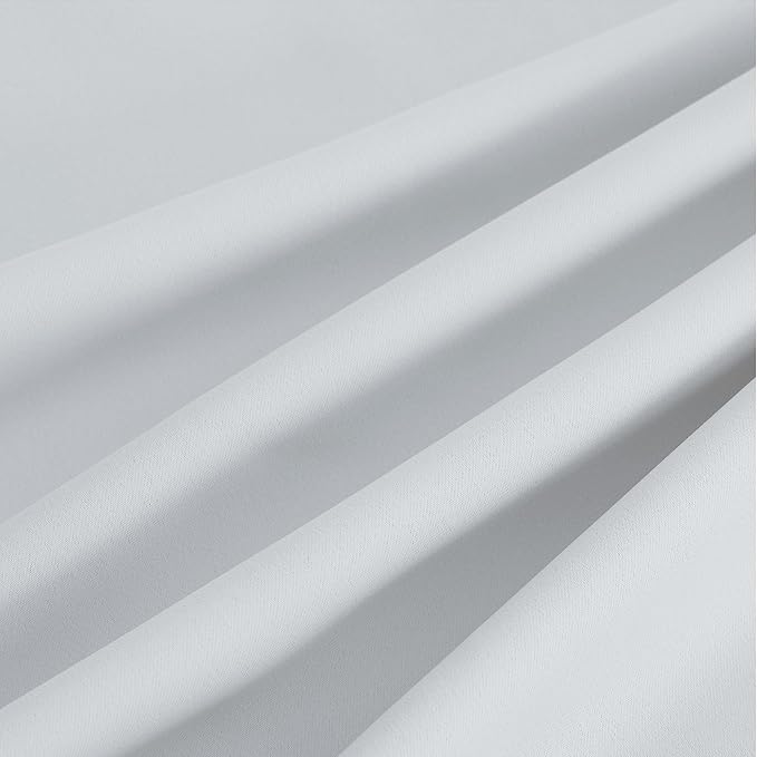 NICETOWN Room Darkening Draperies Curtains Panels, 2 Panels Greyish White W52 x - Image 8