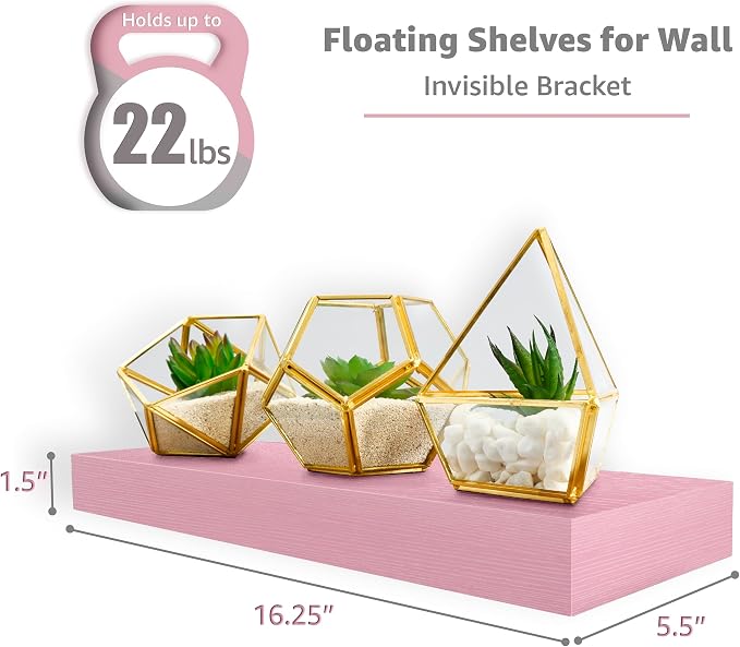 Sorbus Floating Shelves for Wall – 16 Inch Floating Shelf for Kitchen, Living - Image 3