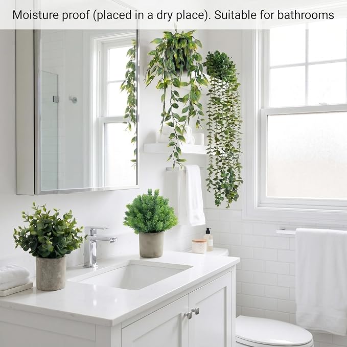 5 pcack Fake Hanging Plants for Wall Home Room Office, Small Fake Plants Decor - Image 9