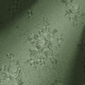 Erfoni 197"x17.7" Green Thicken Floral Embossed Wall Paper Pure Green Peel and by Erfoni