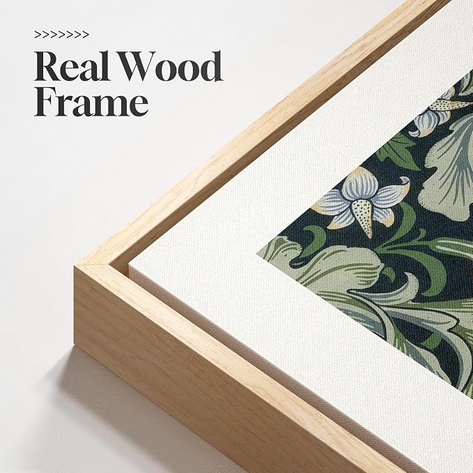 Framed William Morris Canvas Wall Art Set of 3, Boho Farmhouse Botanical Decor - Image 5