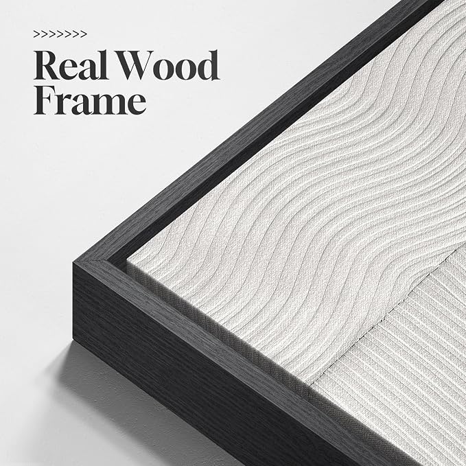 Large Framed Black and White Abstract Wall Art - Image 5