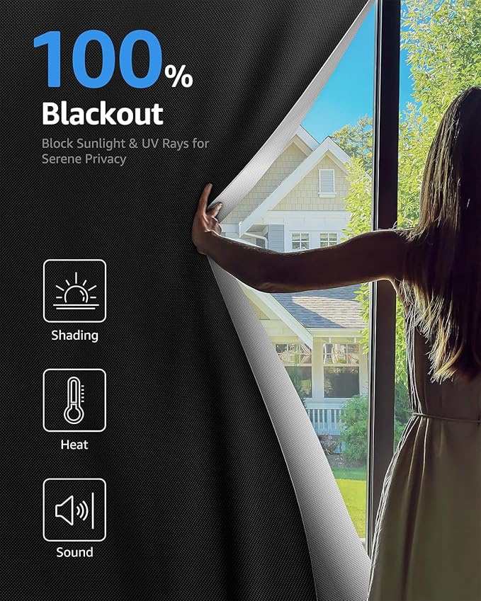 Sumobaby Blackout Curtains for Bedroom Portable 49"x68", No Drill Blackout - Image 2