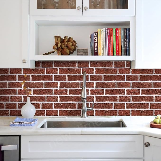 Commomy 3D Faux Brick Wall Panels Peel and Stick - Image 3
