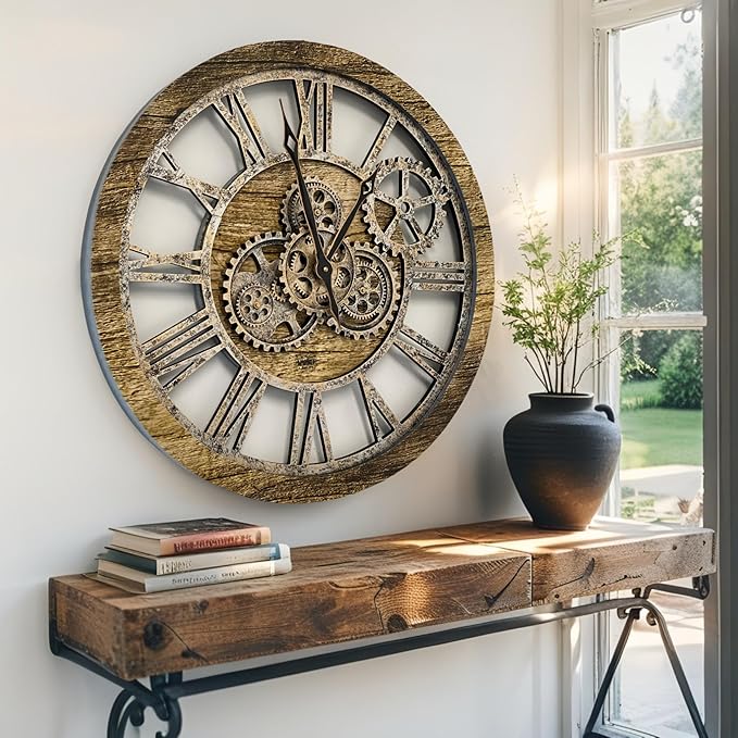 ImprovingLife The Gears Clock The Original Real Moving Gear Wall Clock Vintage - Image 4