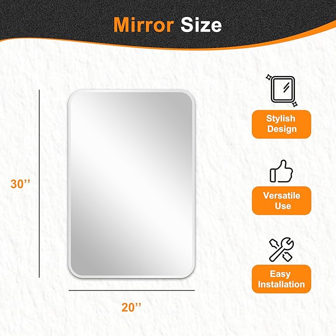 Delma Bathroom Vanity Mirror, High-Definition Bathroom Mirror, Versatile - Image 4