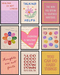 LOARTVE 9Pcs Mental Health Wall Art Prints Motivational Psychology Wall Decor by LOARTVEART