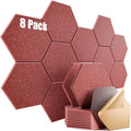 8 Pack Self-Adhesive Acoustic Panels 12" X 10" X 0.4" by Dailycooper