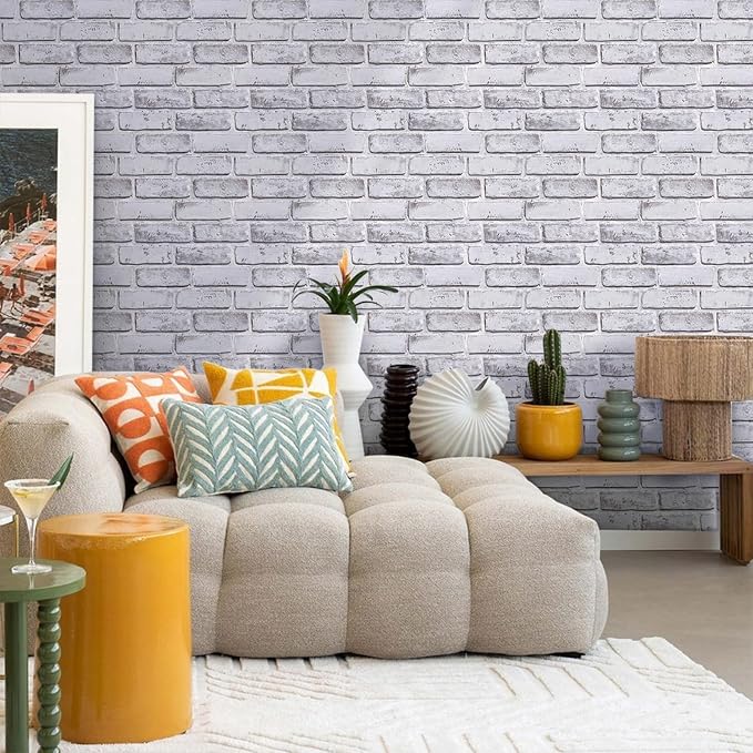 Commomy 3D Faux Brick Peel and Stick Tiles - Image 3