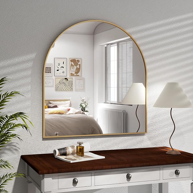 XRAMFY Arched Bathroom Mirror 32" x 34" - Image 4