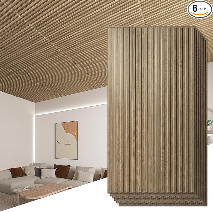 Art3d 6-Pack Slat Design 3D Wall Panels by Art3d