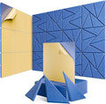 12 Pack Acoustic Panels with Self-Adhesive, Sound Panels High Density, by ROOME