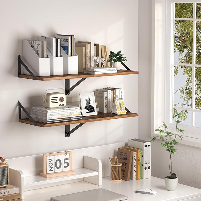 Heimlove 12 Inch Deep Floating Shelves - Image 2