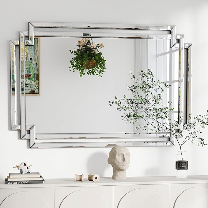 Rectangular Large Decorative Wall Mirror by AutdotWallMirrors