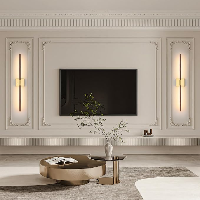 Morauroral 36 Inch Battery Operated Wall Sconces Set of 2, Dimmable Battery - Image 7
