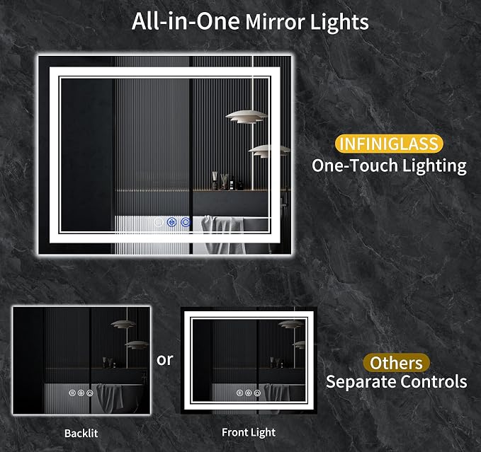 72"x36" LED Bathroom Mirror - Image 2