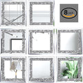 Crush Diamond Mirrors Wall Decor 6inch Mirror Tiles by XIHACTY