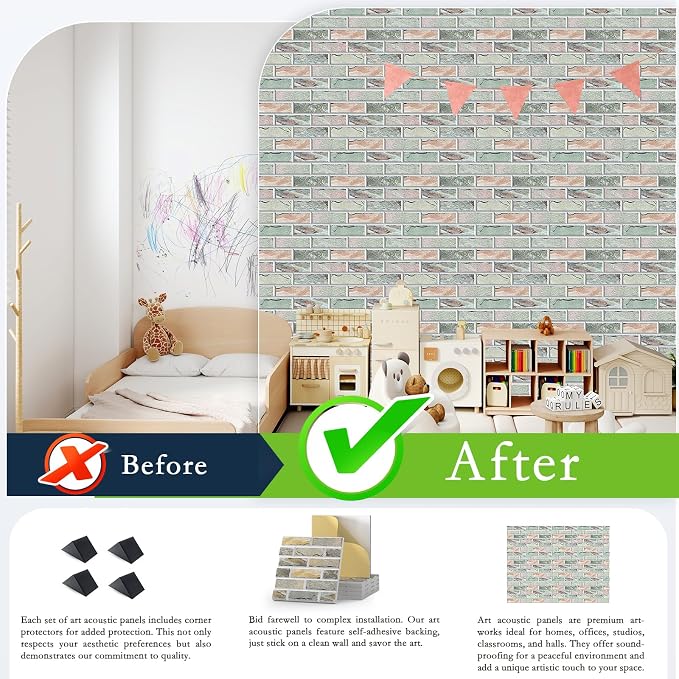 24Pack Acoustic Panels, High Density Soundproof Wall Panels, Sound Absorbing - Image 5