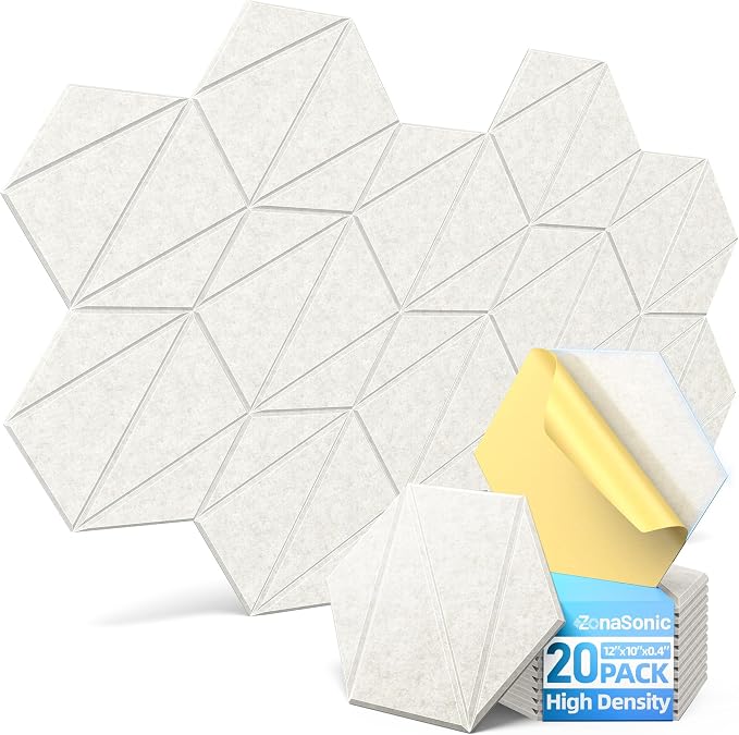 20 Pack Acoustic Panels with Self-Adhesive 12"X10"X0.4" Sound Proof Foam Panels by Unknown