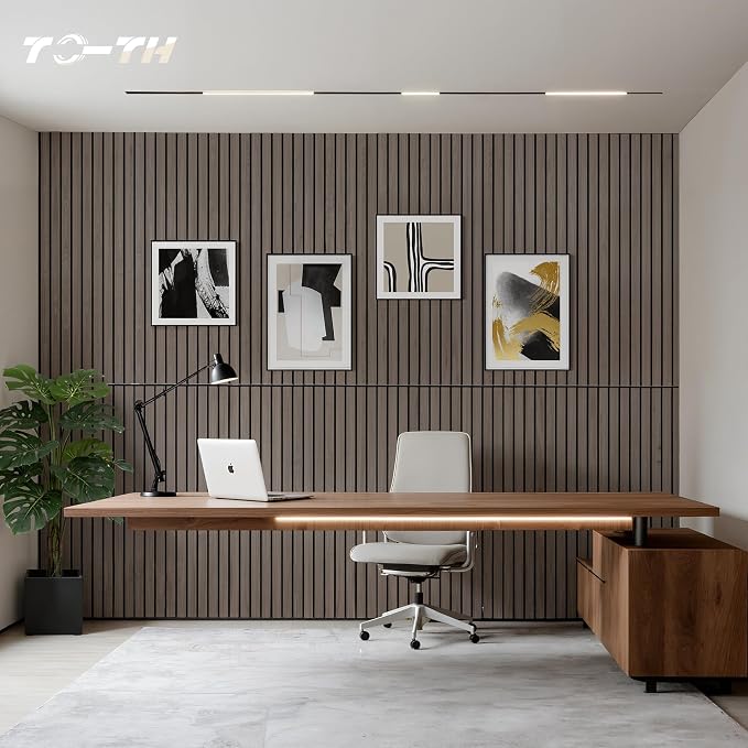 TO-TH Wood-Look Acoustic Panel, 4 Pack 47.2” x 23.6” Soundproof Wall Panels - Image 6