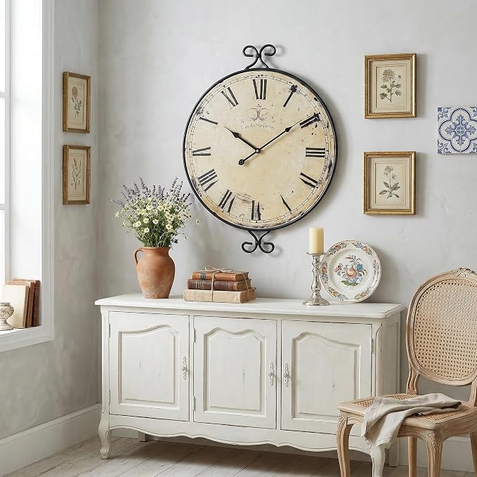 30 Inch Wall Clock for Living Room, Extra Large Farmhouse Wall Clock, Wrought - Image 5