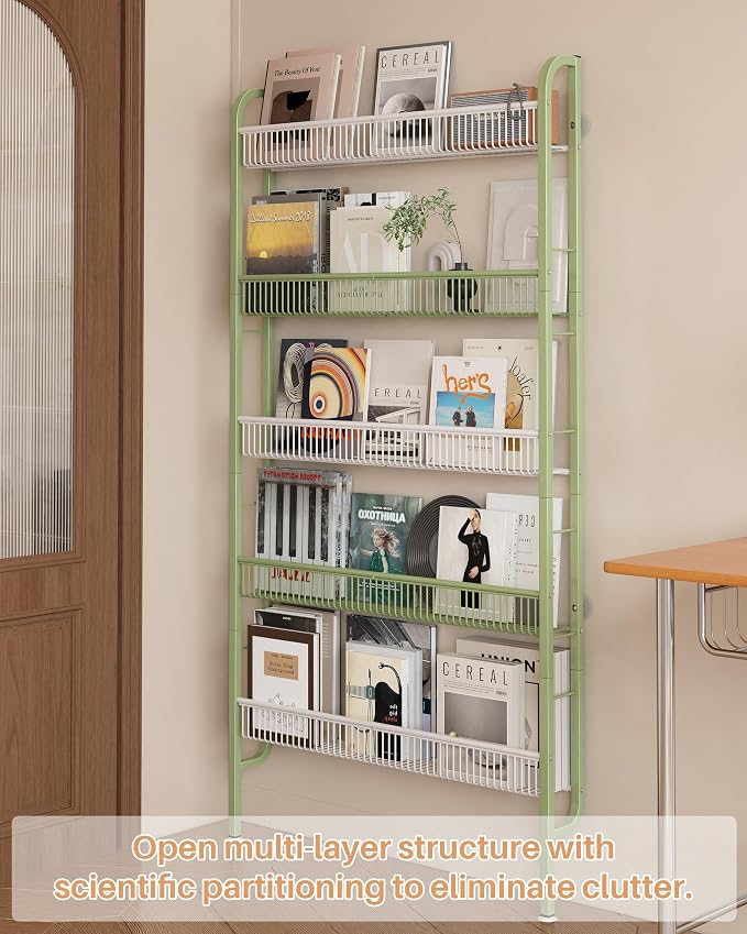 UMDONX Behind The Door Bathroom Shelf Narrow 5-Tier, Space-Saving Slim Storage - Image 7
