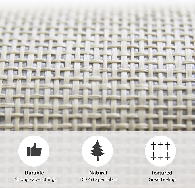 Ansehan Wallcovering W711 Terraces Collection 36" W x 8 Yard L, Natural Paper - Image 5