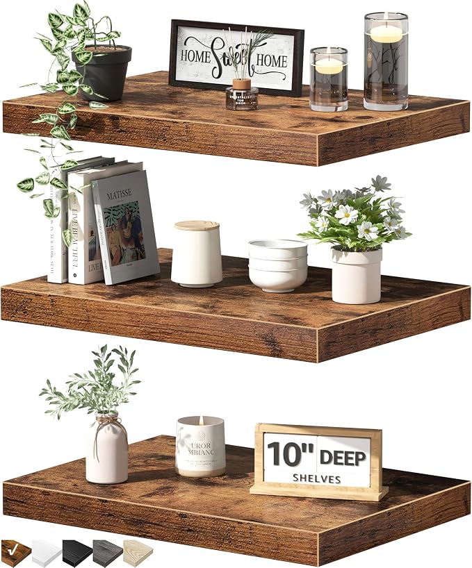 QEEIG 10" Deep Floating Shelves by QEEIG