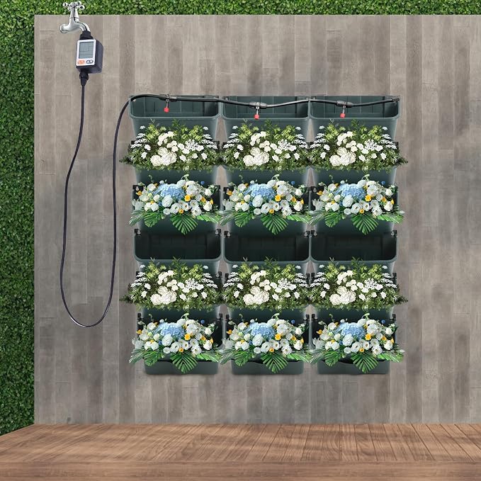 18 Pots Self-Watering Vertical Garden Planter Wall Mounted, - Image 9