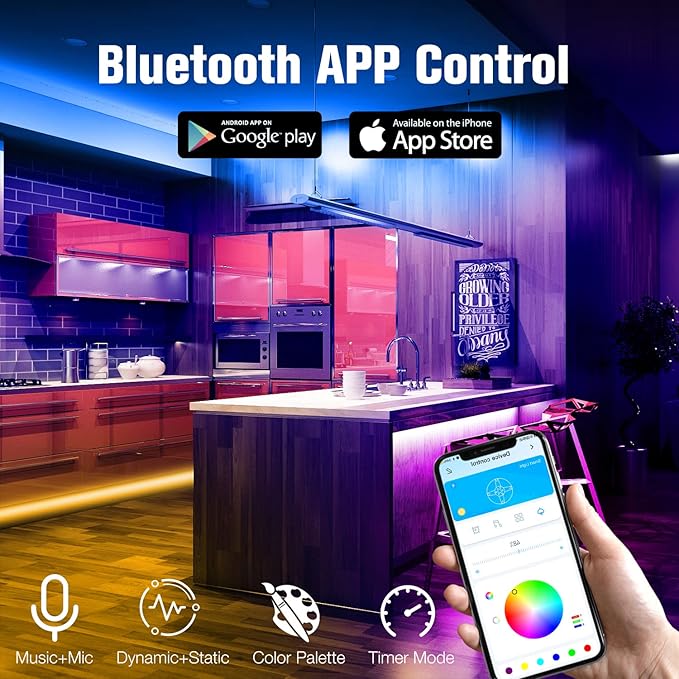 DAYBETTER LED Strip Lights 200 ft, Smart App Control Lighting Bedroom Rome Decor - Image 2