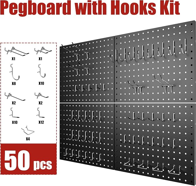 4 Pack Metal Pegboard Panels - Image 5