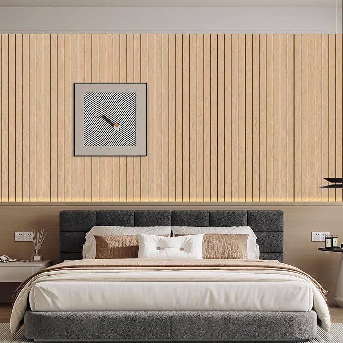 Arthome Peel and Stick Slat Wall Panels 15.7 "x120, Self-Adhesive PVC Wood - Image 4