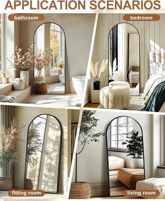 Delma Full Length Mirror, Large Floor Mirror - Image 6