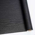 Abyssaly 23.6" X 118" Black Wood Peel and Stick Wallpaper by Abyssaly