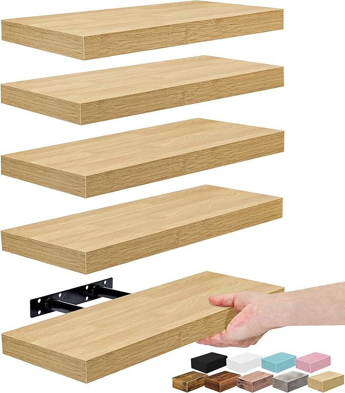 Sorbus Floating Shelves for Wall – 16 Inch Floating Shelf for Kitchen, Living by Sorbus