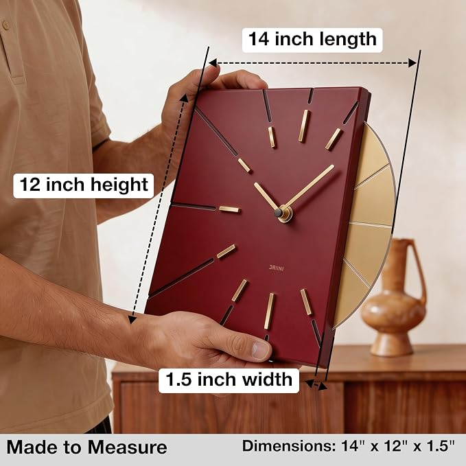 Driini Clocks Mid Century Modern Wall Clock - Image 3