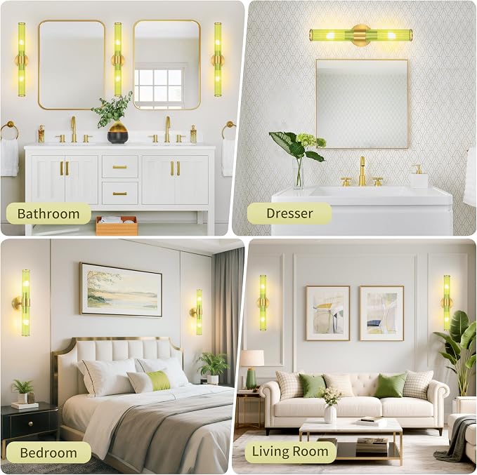 Morauroral Gold Battery Operated Wall Sconces Set of 2, Rechargeable Wall Lights - Image 6