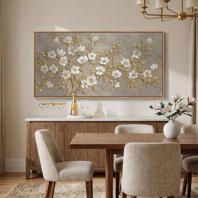 Large Framed Neutral Botanical Wall Art - Image 4