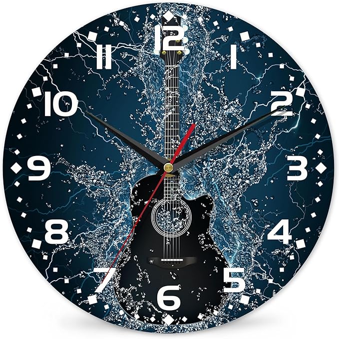 Electric Guitar Wall Clock by DEMACYA