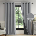 FMFUNCTEX 100% Dark Grey Blackout Curtains by Fmfunctex