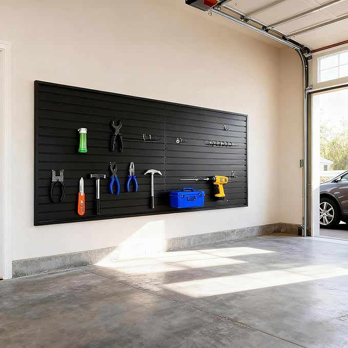 Yuzzy Slat Wall Paneling 4 x 8ft, Garage Slatwall Panel Wall Storage Systems - Image 3