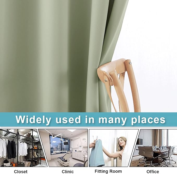 RYB HOME Privacy Curtain for Sliding Glass Door, Light Block Noise Reduce - Image 5